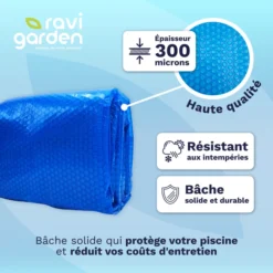 Bâche à Bulles Pour Piscine Rectangulaire 7 X 4 M 300 Microns - Ravigarden -Raviday Piscine 032025 bache a bulle top2 v2 1
