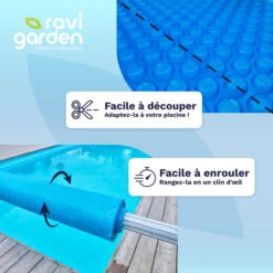 Bâche à Bulles Pour Piscine Rectangulaire 5 X 3 M 300 Microns - Ravigarden -Raviday Piscine 032025 bache a bulle top3 3