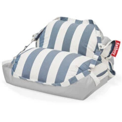Pouf D'extérieur Fatboy Original Floatzac - Rayures Bleu Océan