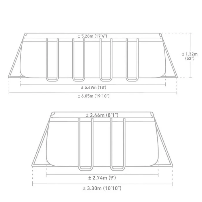 Piscine Tubulaire Intex Ultra XTR 5,49 X 2,74 X 1,32 M 3 Piscine Tubulaire Intex Ultra XTR 5,49 X 2,74 X 1,32 M – Image 3
