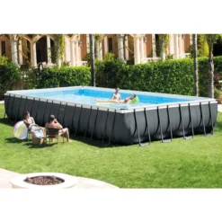 Piscine Tubulaire Rectangulaire Intex Ultra XTR 9,75 X 4,88 X 1,32 M -Raviday Piscine 26374gn raviday piscine tubulaire intex ronde ultra xtr 9 75 x 4 88 x 1 32 m ambiance