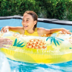 Piscine Tubulaire Rectangulaire Intex Graphite 4 X 3 X 1,24 M -Raviday Piscine 26396gn piscine tubulaire rectangulaire intex graphite 4 3 1 24 m ambiance bouee