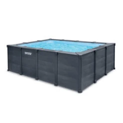 Piscine Tubulaire Rectangulaire Intex Graphite 4 X 3 X 1,24 M