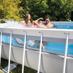 Piscine Tubulaire Rectangulaire Intex Prism Frame Clearview 4 X 2 X 1,22 M -Raviday Piscine 26770np kit piscine clearview rectangulaire 2