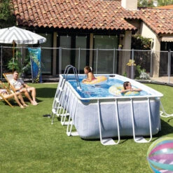 Piscine Tubulaire Rectangulaire Intex Chevron 4 X 2 X 1 M -Raviday Piscine 26780np piscine tubulaire rectangulaire intex chevron 4 2 1 m bouees 2