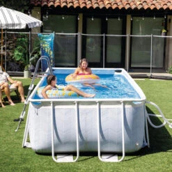 Piscine Tubulaire Rectangulaire Intex Chevron 4 X 2 X 1 M -Raviday Piscine 26780np piscine tubulaire rectangulaire intex chevron 4 2 1 m bouees