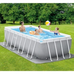 Piscine Tubulaire Rectangulaire Intex Prism Frame 4 X 2 X 1,22 M -Raviday Piscine 26790np piscine tubulaire intex prism frame 400 200 122 ambiance min