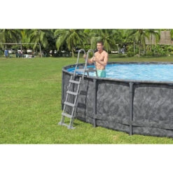 Piscine Tubulaire Ronde Bestway APX 365 6,71 X 1,32 M + Filtration + Accessoires -Raviday Piscine 561jz piscine tubulaire ronde bestway apx 365 671 132 echelle