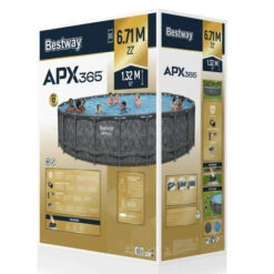 Piscine Tubulaire Ronde Bestway APX 365 6,71 X 1,32 M + Filtration + Accessoires -Raviday Piscine 561jz piscine tubulaire ronde bestway apx 365 671 132 packaging