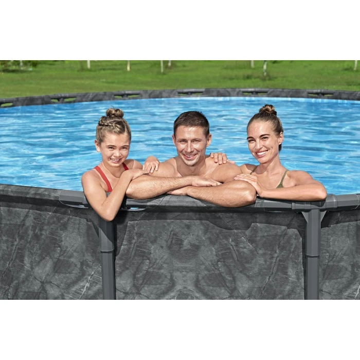 Piscine Tubulaire Ronde Bestway APX 365 6,10 X 1,32 M + Filtration + Accessoires 4 Piscine Tubulaire Ronde Bestway APX 365 6,10 X 1,32 M + Filtration + Accessoires – Image 4
