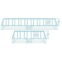 Piscine Tubulaire Rectangulaire Bestway Power Steel™ 9,56 X 4,88 X 1,32 M 12 Piscine Tubulaire Rectangulaire Bestway Power Steel™ 9,56 X 4,88 X 1,32 M -Raviday Piscine 56623 dimensions