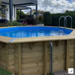 Piscine En Bois Octogonale Ubbink Océa 4,30 X 1,20 M - Liner Bleu -Raviday Piscine 7504505 piscine bois ubbink ocea liner bleu 1