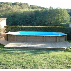 Piscine En Bois Octogonale Ubbink Océa 8,60 X 4,70 X 1,30 M - Liner Bleu -Raviday Piscine 7504509 piscine bois octogonale ubbink ocea 470 860 bleu ambiance
