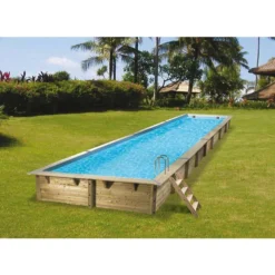 Piscine En Bois Rectangulaire Ubbink Linéa 15,50 X 3,50 X 1,55 M - Liner Beige -Raviday Piscine 7504552 piscine bois rectangulaire ubbink linea 350x1550 bleu 1