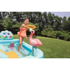 Aire De Jeux Gonflable Intex Louisiane -Raviday Piscine aire de jeux jungle anneaux