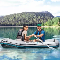 Set Bateau Gonflable 3 Places Intex Mariner 3 (rames Et Gonfleur Inclus) -Raviday Piscine bateau intex mariner 9