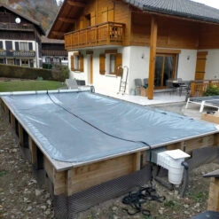 Couverture De Sécurité 4 Saisons Cov'Top - Piscine Entre 3,5 X 7 M Et 4 X 8 M - Gris