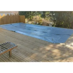 Couverture De Sécurité 4 Saisons Cov'Top - Piscine Entre 3,5 X 7 M Et 4 X 8 M - Gris -Raviday Piscine covt20x04mgd couverture 4 saisons cov top gris poolco 4 4