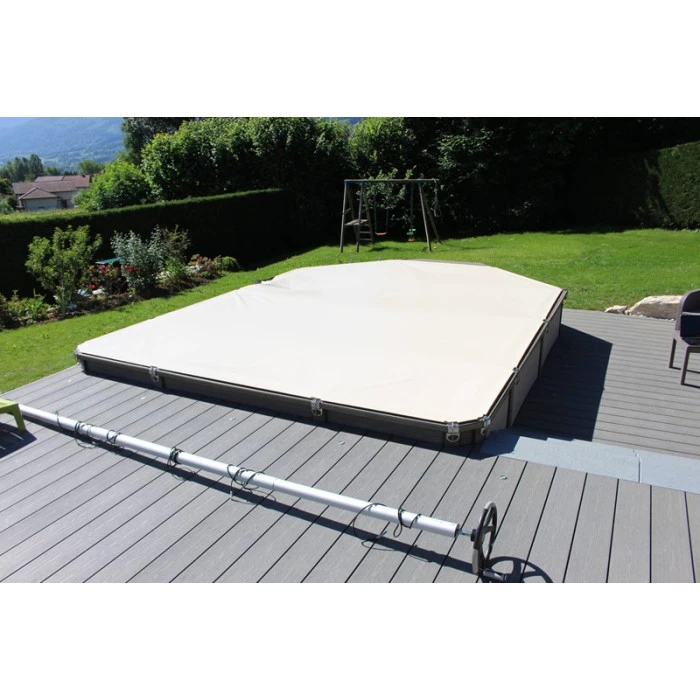 Couverture De Sécurité 4 Saisons Cov'Top - Piscine Entre 3 X 6 M Et 3,5 X 7 M - Beige 3 Couverture De Sécurité 4 Saisons Cov'Top - Piscine Entre 3 X 6 M Et 3,5 X 7 M - Beige – Image 3