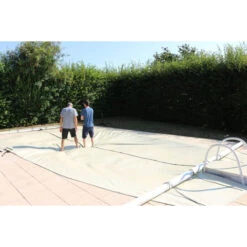 Couverture De Sécurité 4 Saisons Cov'Top - Piscine ≤ 2 X 4 M - Beige -Raviday Piscine covt20x04msd couverture 4 saisons cov top beige poolco 5