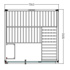 Sauna Traditionnel Harvia Family Large - 3/4 Places -Raviday Piscine family large dim