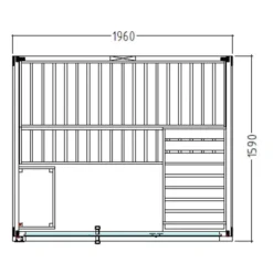 Sauna Traditionnel Harvia Family Medium - 2/3 Places -Raviday Piscine family medium dim