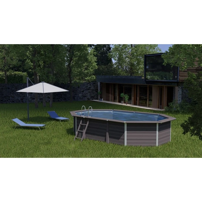 GRE Piscine Ovale Composite Gré Avantgarde - 8,04 X 3,86 X 1,24 M 2 GRE Piscine Ovale Composite Gré Avantgarde - 8,04 X 3,86 X 1,24 M – Image 2