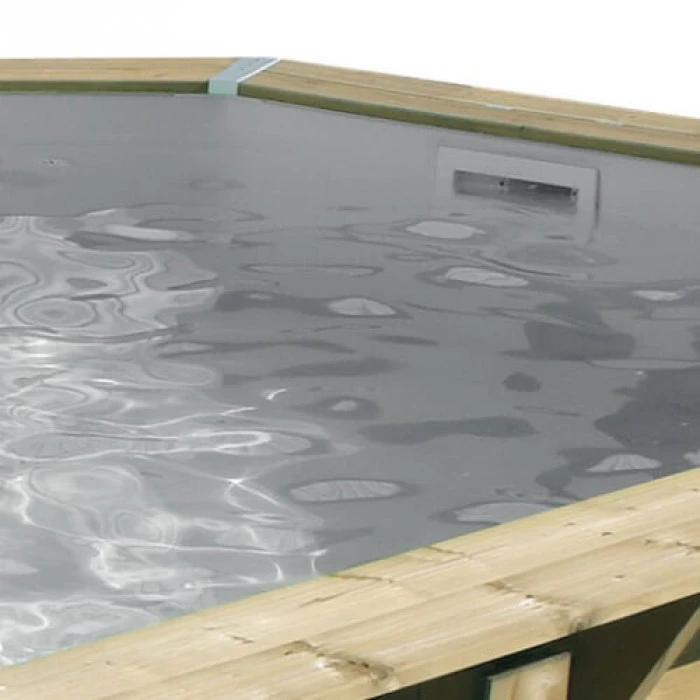 Ubbink Piscine En Bois Octogonale 8,60 X 4,70 X 1,30 M - Liner Gris 2 Ubbink Piscine En Bois Octogonale 8,60 X 4,70 X 1,30 M - Liner Gris – Image 2
