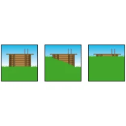 Piscine En Bois Rectangulaire Ubbink Linéa 8,00 X 5,00 X 1,40 M - Liner Bleu -Raviday Piscine picto coupe