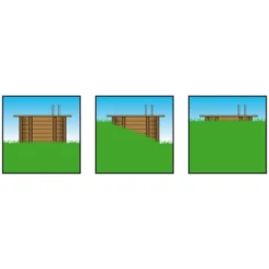 Piscine En Bois Rectangulaire Ubbink Linéa 6,50 X 3,50 X 1,40 M - Liner Bleu -Raviday Piscine picto coupe hors sol semi enterre enterre