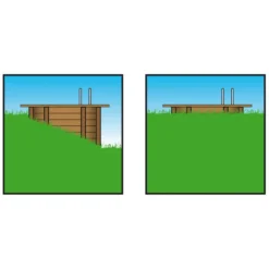 Piscine En Bois Rectangulaire Ubbink Linéa 11,00 X 5,00 X 1,40 Cm - Liner Beige -Raviday Piscine picto coupe semi enterre enterre 1