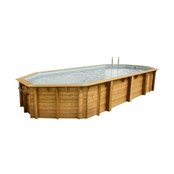 Ubbink Piscine En Bois Octogonale 8,60 X 4,70 X 1,30 M - Liner Gris 1 Ubbink Piscine En Bois Octogonale 8,60 X 4,70 X 1,30 M - Liner Gris