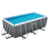 Piscine Tubulaire Rectangulaire Bestway Power Steel 4,12 X 2,01 X 1,22 Aspect Résine