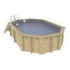 Piscine En Bois Octogonale Ubbink Azura 4,90 X 3,55 X 1,30 M - Liner Bleu