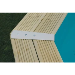 Piscine En Bois Octogonale Ubbink Azura 6,10 X 4 X 1,20 M - Liner Beige -Raviday Piscine piscine ubbink azura 610 400 120 bleu 4 1
