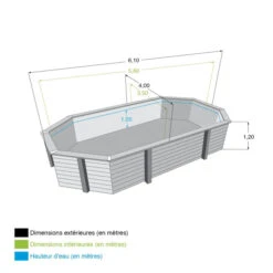 Piscine En Bois Octogonale Ubbink Azura 6,10 X 4 X 1,20 M - Liner Bleu 12 Piscine En Bois Octogonale Ubbink Azura 6,10 X 4 X 1,20 M - Liner Bleu -Raviday Piscine piscine ubbink azura 610 400 120 bleu 5