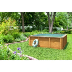 Piscinette Pistoche En Bois Pour Enfants 2 X 2 M -Raviday Piscine piscinette hors sol en bois pour enfants pistoche 2 x 2 m