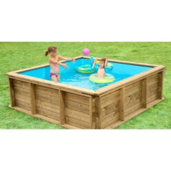 Piscinette Pistoche En Bois Pour Enfants 2 X 2 M -Raviday Piscine piscinette hors sol en bois pour enfants pistoche 2 x 2 m 7