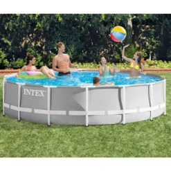 Raviday Piscine -Raviday Piscine raviday piscine tubulaire ronde intex prism frame 4 57 x 1 22 m gris ambiance