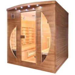 Sauna Infrarouge France Sauna SPECTRA - 4 Places -Raviday Piscine sn spectra05r sauna infrarouge france sauna spectra 4places profil gauche