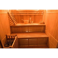 Sauna Traditionnel France Sauna ZEN - 4 Places -Raviday Piscine sn zen4pk sauna vapeur france sauna zen 4places interieur